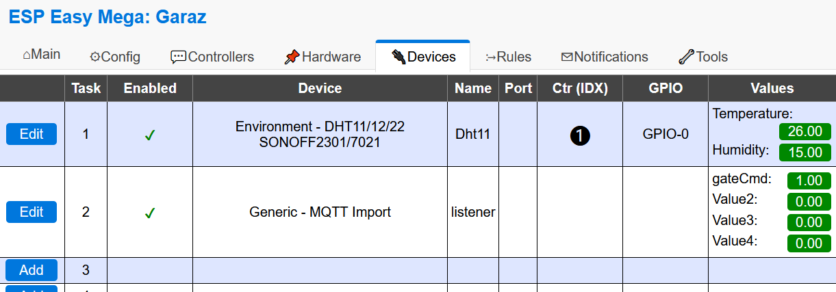 ESP Easy devices