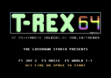 GitHub - wertstahl/C-Rex-Offline-C64: The T-Rex Offline aka Dino Runner, a  Google Chrome game, for the C64.